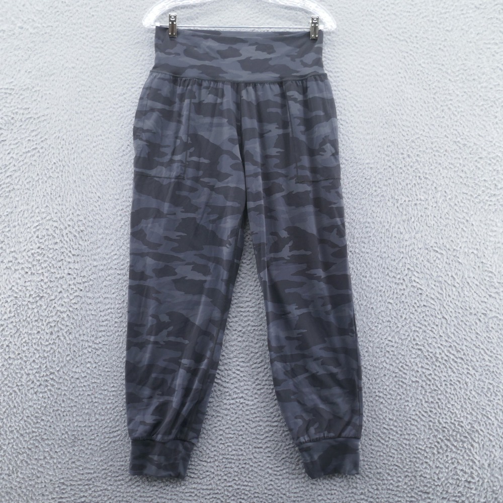 Athleta Womens Salutation Camo Jogger Pants 6 Gray Workout Gym Pull On‎ Yoga